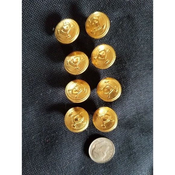 Ralph Lauren POLO Metal Set Lot 15mm & 20mm Gold Blazer Replacement Buttons L572 - Picture 5 of 7